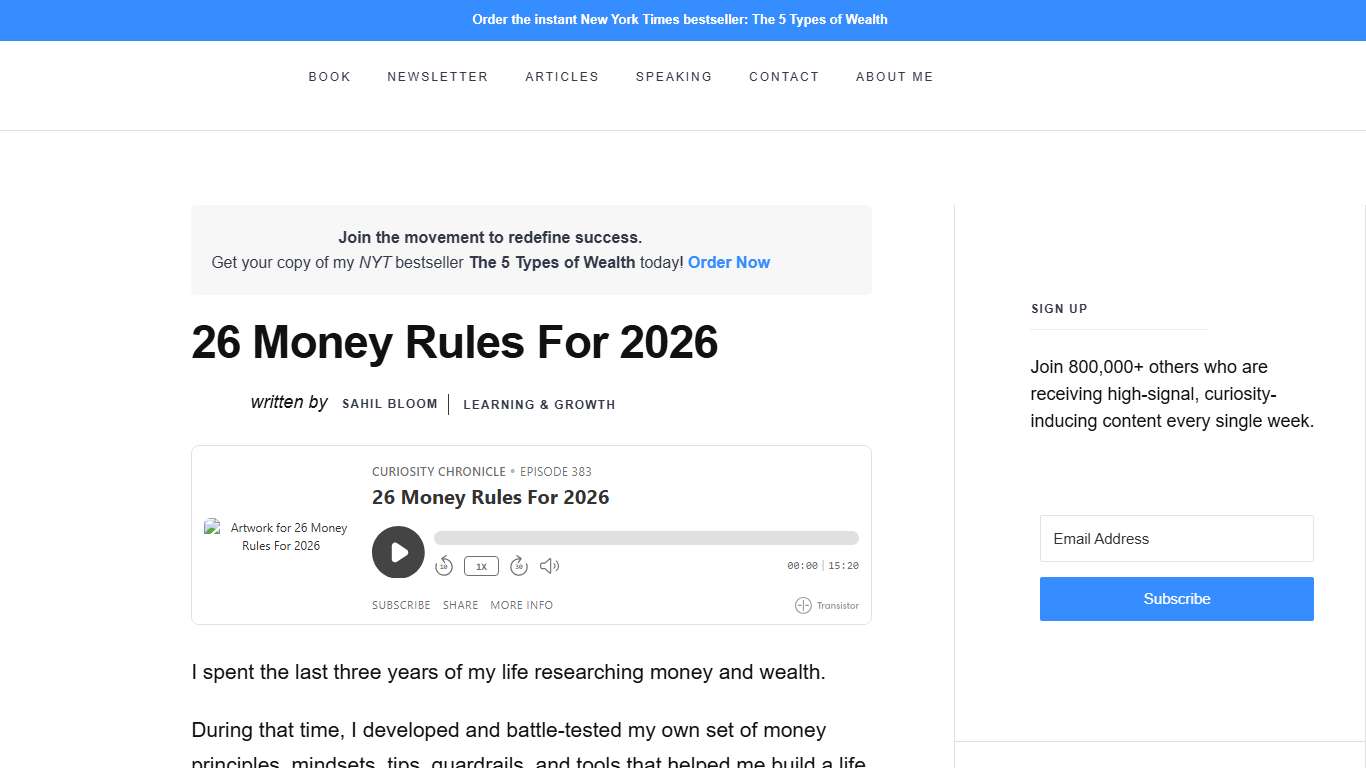 26 Money Rules For 2026 The Curiosity Chronicle